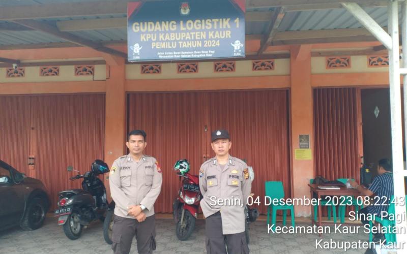 Gudang Logistik KPUD Kaur, Dijaga Ketat oleh Personel OMB Polres Kaur 