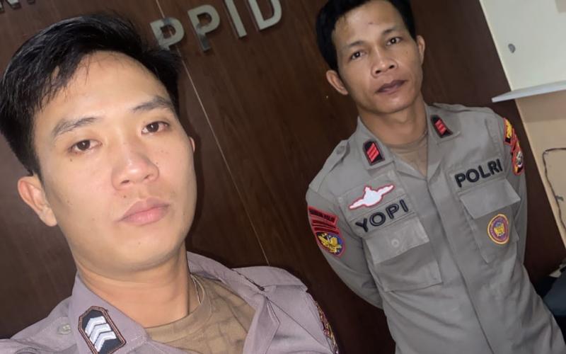 Ciptakan Pemilu Aman, Personel OMB Polres Kaur Patroli di Kantor Bawaslu 