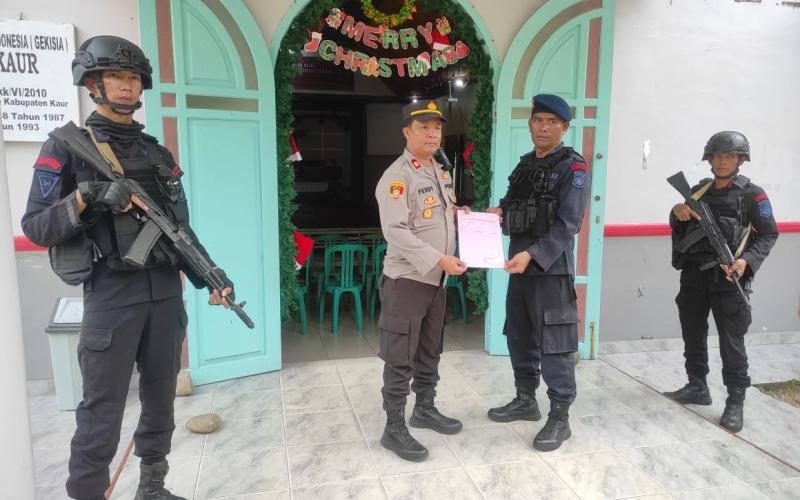 Amankan Perayaan Natal, Polres Kaur Lakukan Sterilisasi di Gereja 