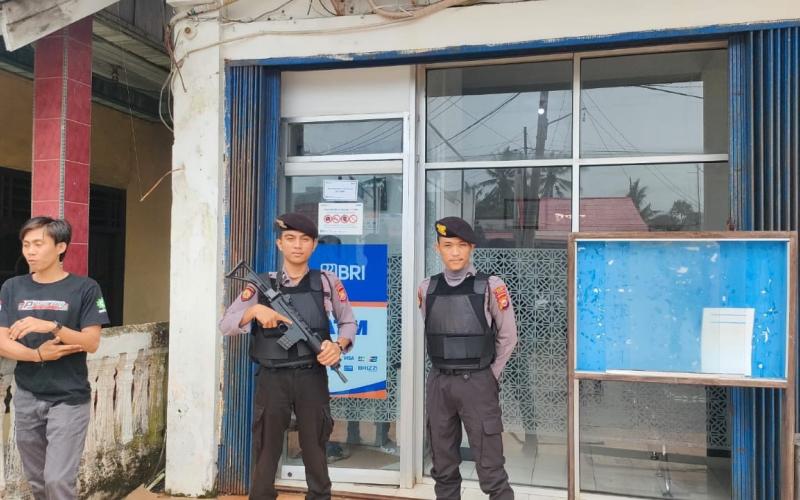 Cek Sitkamtibmas di Objek Vital, Polres Kaur Patroli di ATM 