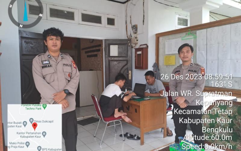 Tingkatkan Sistem Pengamanan di Kantor KPUD, Personel Polres Kaur Gelar Patroli 