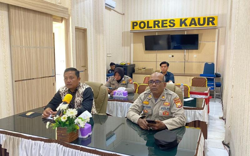 Polres Kaur Ikuti Vicon Program Quick Wins TW IV Mendukung Kegiatan KRYD Nusantara Cooling System 2023-2024
