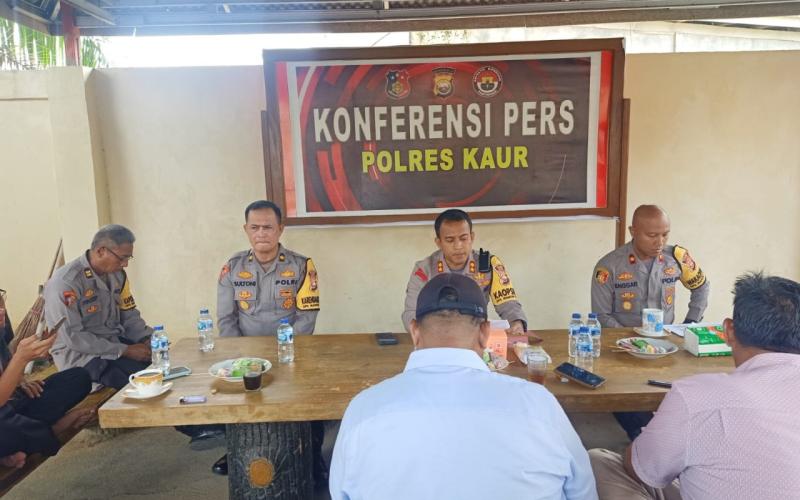 Polres Kaur Melaksanaan Konfrensi Pers Terkait Capaian Kinerja Polres Kaur Tahun 2023