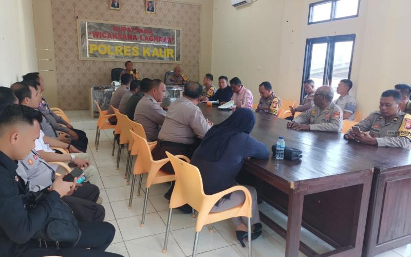 Evaluasi Kinerja, Polres Kaur Melaksankan Anev Minggu Ke-5 OMB Nala 2023-2024
