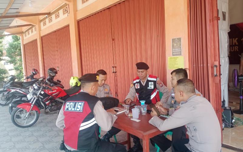 Antisipasi Gangguan Kamtibmas, Polres Kaur Patroli Rutin ke Kantor KPUD, Bawaslu, dan Gudang Logistik 