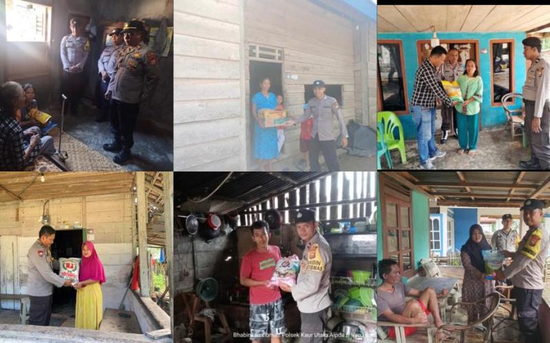 Sebanyak 7 Warga Kurang Mampu Terima Bantuan Sembako dari Program Selasa Berbagi Polres Kaur