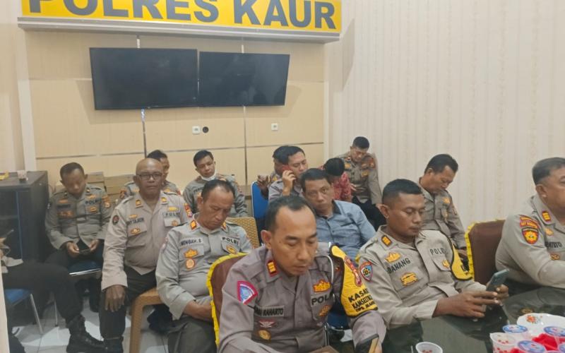 Polres Kaur Ikuti Kegiatan Zoom Meeting Sosialisasi Teknis Panduan Program Beyond Trust Presisi TW I Tahun 2024