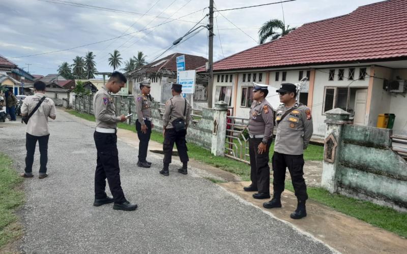 Monitoring dan Patroli Rapat Pleno Tingkat Kecamatan, Polres Kaur Pastikan Berjalan Aman dan Kondusif