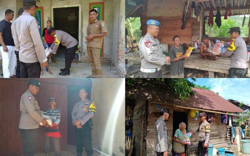 Program Selasa Berbagi, Polres Kaur dan Polsek Jajaran Bagikan Beras dan Minyak Goreng kepada Warga Kurang Mampu 