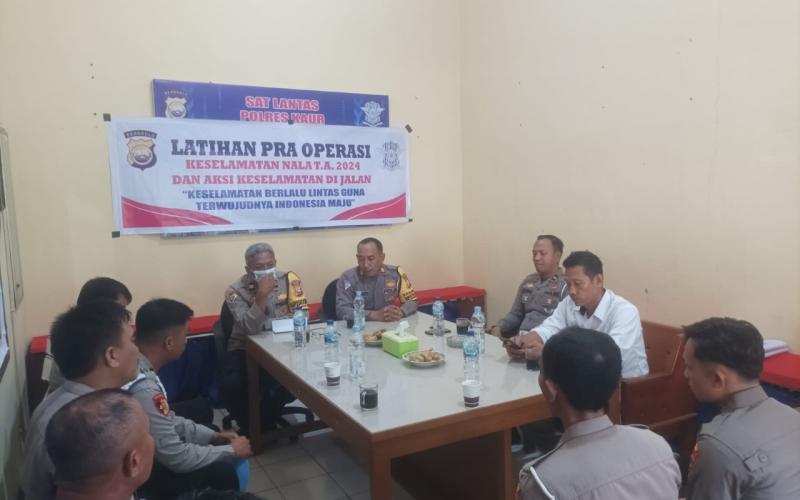 Sat Lantas Polres Kaur Laksankaan Lat Pra Ops Keselamatan Nala Tahun 2024