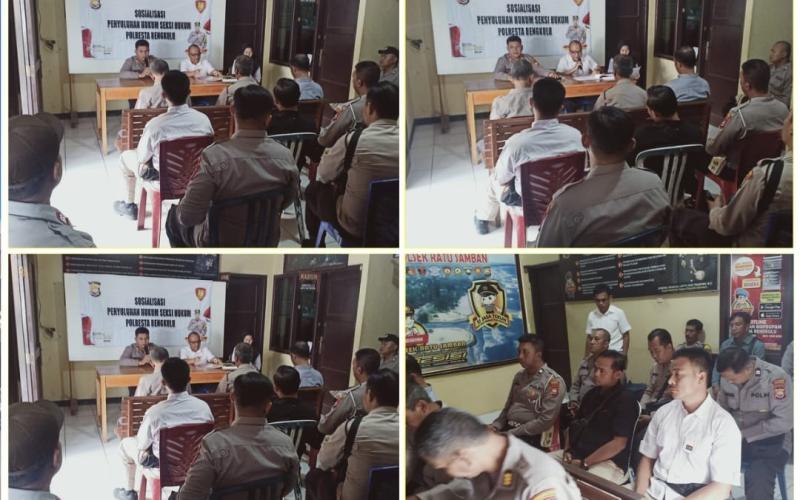 Seksi Hukum Polresta Bengkulu Sosilisasi Hukum di Polsek Ratu Samban 