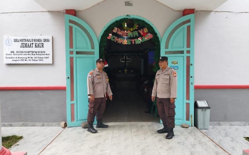 Polsek Maje Patroli dan Pengamanan Ibadah di Seputaran Gereja di Wilkum 
