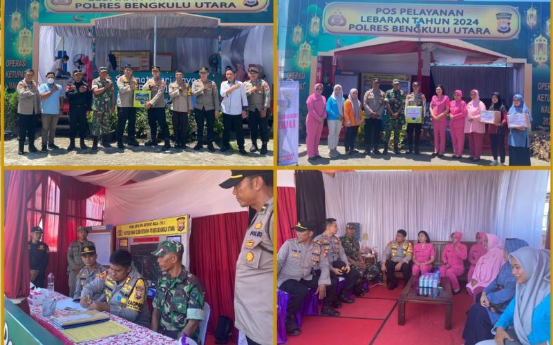 Kapolres Bengkulu Utara Bersama Bhayangkari Berikan Tali Asih Petugas Jaga Pos Pam dan Pos Yan