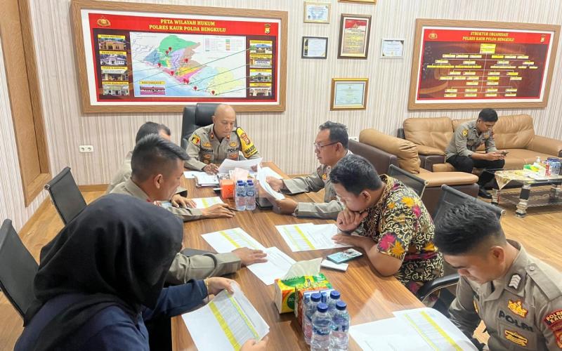 Polres Kaur Laksanaan Sidang Kelulusan Tahap Rikmin Awal Penerimaan Tamtaman Polri TA 2024 