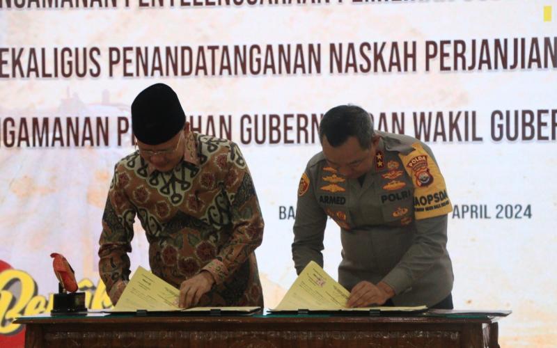 Tingkatkan Sinergitas, Kapolda Bengkulu dan Pemerintah Provinsi Teken MoU dalam Rangka Pengamanan Pilkada 2024