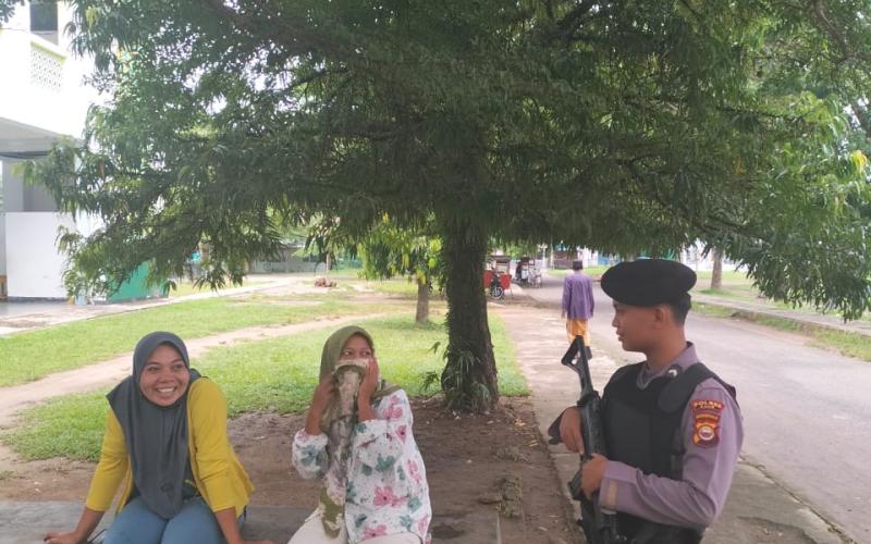 Sat Samapta Polres Kaur Melakukan Patroli Dialogis di Seputaran Wilkum, Ciptakan Kamtibmas Kondusif