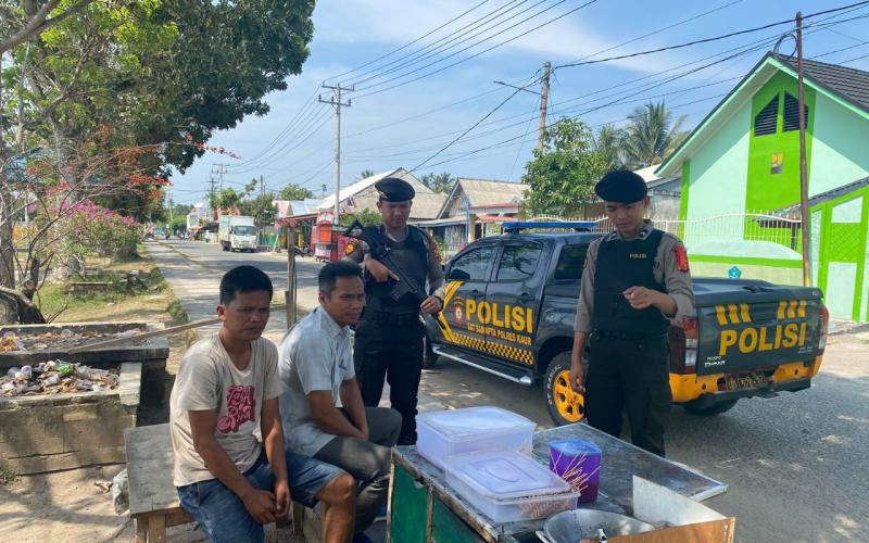Pantau Situasi Kamtibmas di Seputaran Wilkum, Polres Kaur Patroli Presisi 