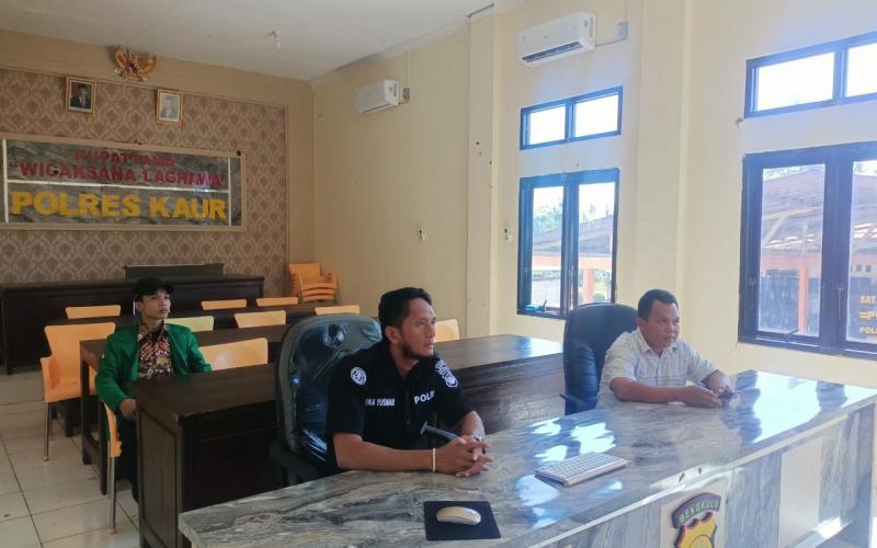 Polres Kaur Ikuti Zooom Meeting Dialog Penguatan Internal Polri  