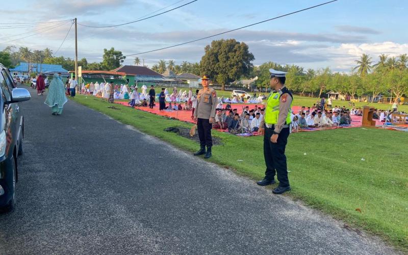 Ciptakan Kamtibmas Kondusif, Polres Kaur Laksanakan Pengamanan Shalat Idul Adha 