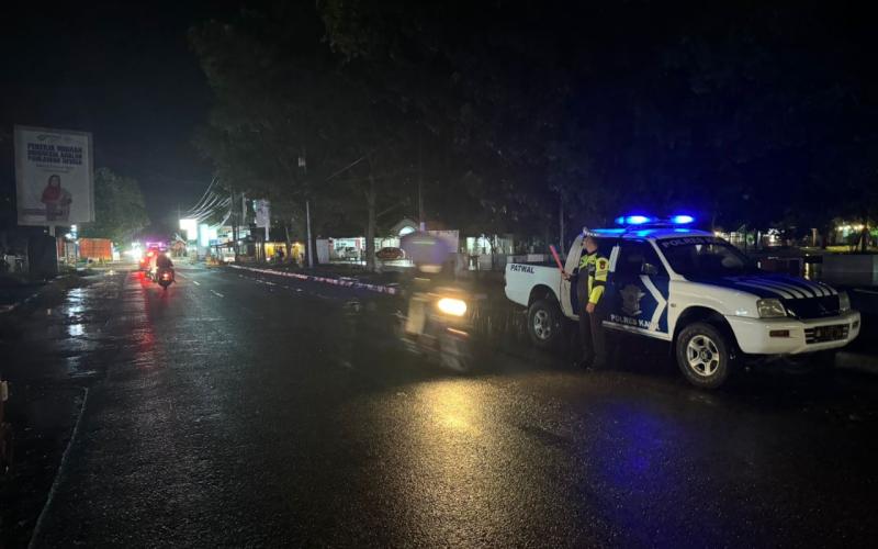 Patroli Blue Light, Satlantas Polres Kaur Pantau Keamanan Dimalam Hari