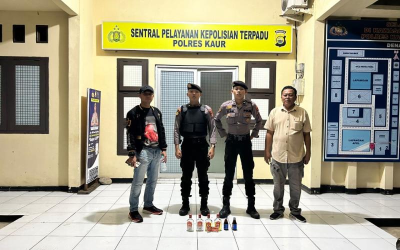 Patroli KRYD, Gabungan Piket Fungsi Polres Kaur Amankan Miras 