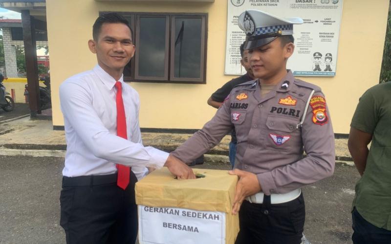 Gerakan Sedekah Bersama Polsek Ketahun Untuk Bantu Sesama