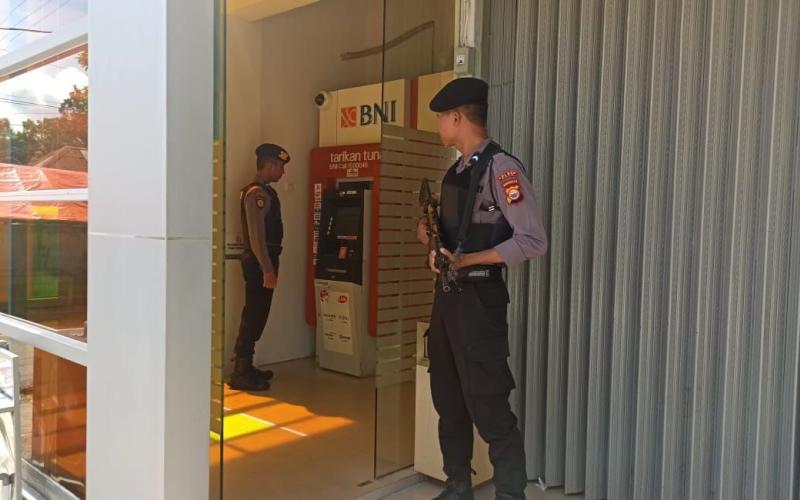 Sat Samapta Polres Kaur, Melaksanakan Patroli, Sasar Objek Vital Bank