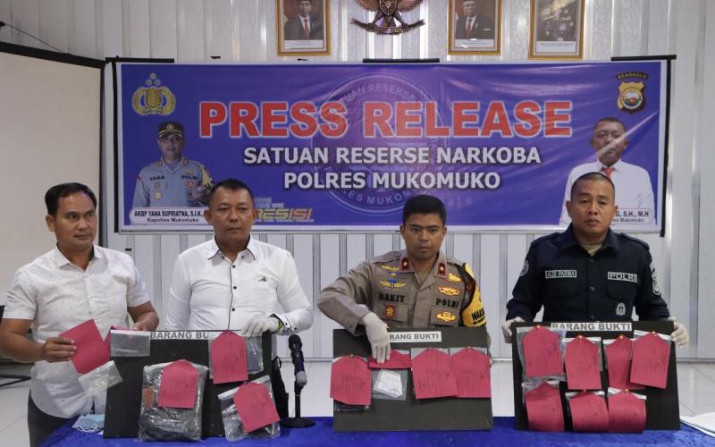 Sat Narkoba Polres Mukomuko Ungkap Kasus Tindak Pidana Narkotika Operasi Antik Nala 2024 