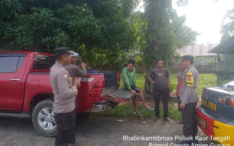 Piket Yanmas Polsek Kaur Tengah Patroli Dialogis dan Pengawasan Kamtibmas di Wilkum