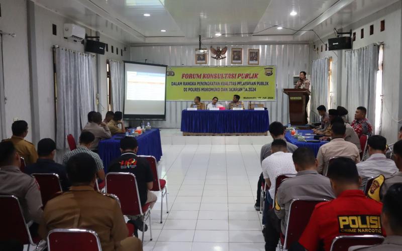 Polres Mukomuko Gelar Rapt Forum Konsultasi Publik, Tingkatkan Citra Polres yang Humanis