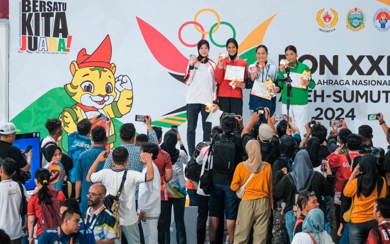 Atlet Taekwondo Polri Koleksi Emas, Perak dan Perunggu di PON XXI Aceh Sumut
