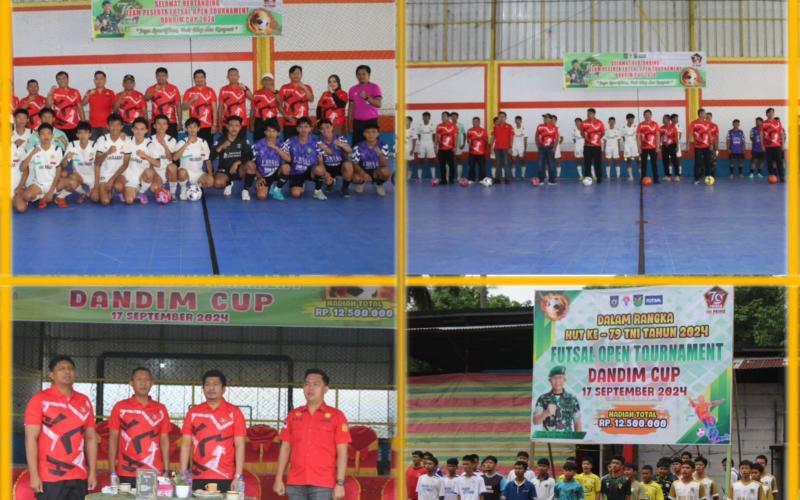 Kapolres Bengkulu Utara Hadiri Pembukaan Open Futsal Turnament Dandim CUP Dalam Rangka HUT TNI Ke-79 Tahun 2024 