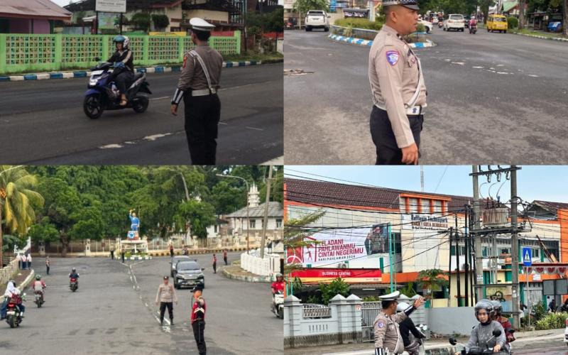 Commander Wish Pagi oleh Personel Satlantas Polresta Bengkulu Cipatakan Arus Lalin Lancar 