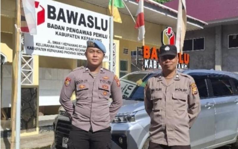 Kembali Amankan Kantor Penyelenggara Pemilu, Polres Kepahiang Terjunkan Personel untu Menjaga Keamanan 