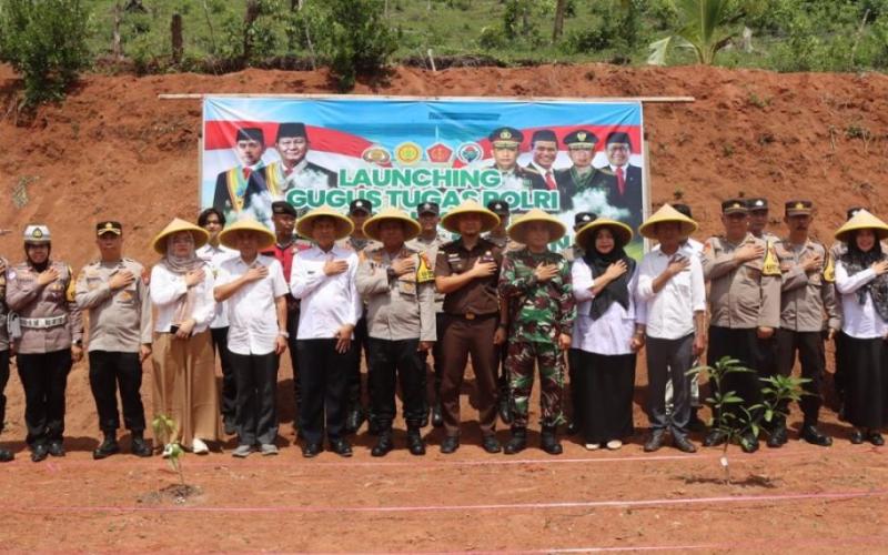 Launching Gugus Tugas Ketahanan Pangan Polri Di Polres Bengkulu Tengah, Dukung Asta Cita Indonesia Emas 2025