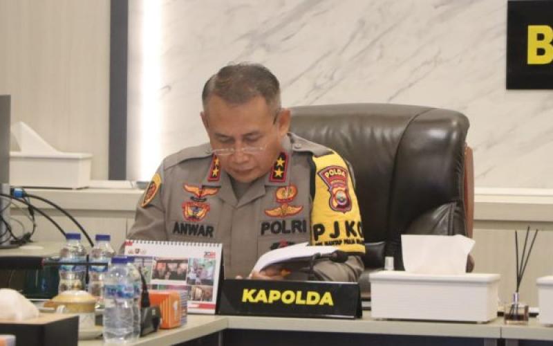 Kapolda Bengkulu Ikuti Vicon Persiapan Operasi Mantap Praja Nala 2024