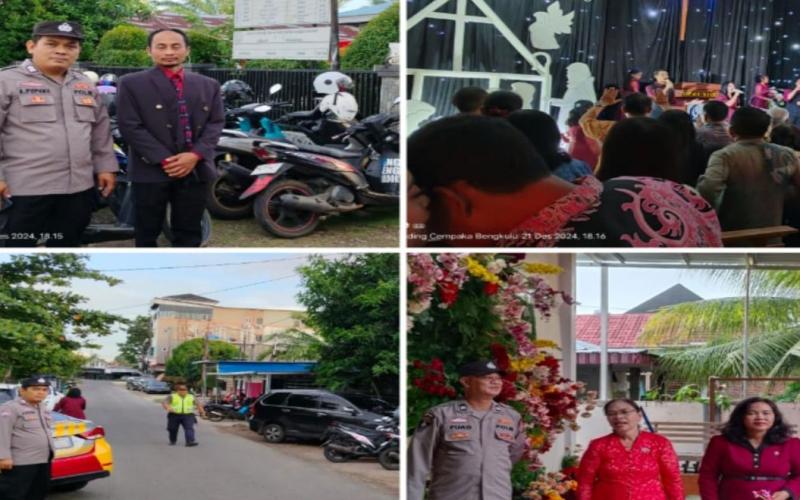 Polresta Bengkulu Amankan Perayaan Natal di GPDI Sion Lingkar Barat