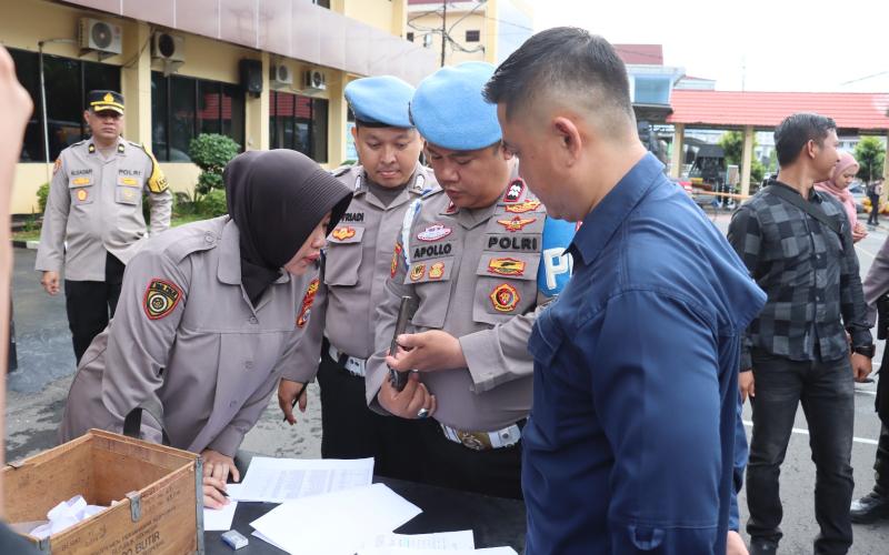 Antisipasi Penyalahgunaan, Polresta Bengkulu Periksa 113 Personel Pemegang Senjata Api Dinas