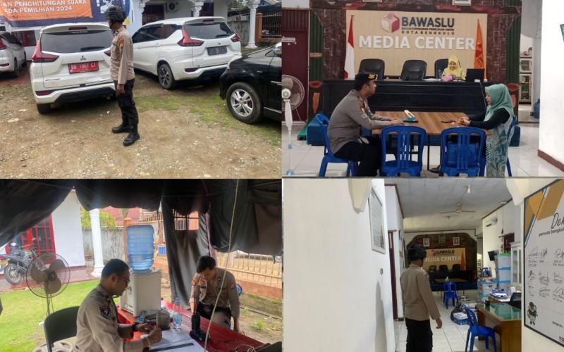 Subsatgas Pam KPU Kota Bengkulu Laksanakan Pengamanan Kantor dan Logistik Pemilu