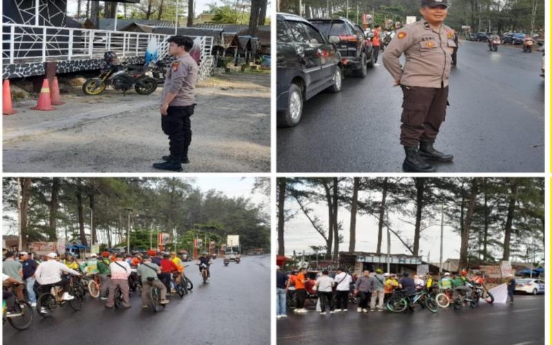 Polsek Ratu Agung Amankan Kegiatan Sepeda Santai HUT Kementerian Agama RI dengan Lancar