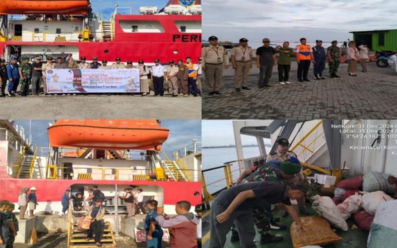 Polsek KSKP Pulau Baai Bersama Instansi Terkait Gelar Operasi Karantina di Pelabuhan Pulau Baai untuk Amankan Natal dan Tahun Baru