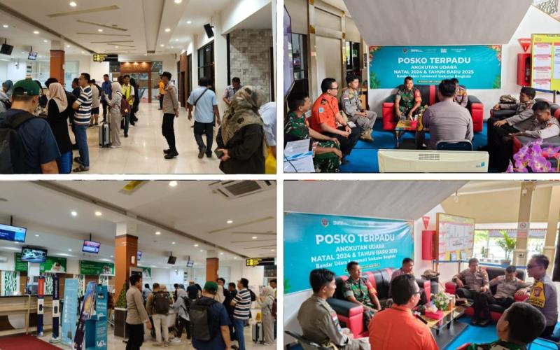 Selama Ops Lilin Nala 2024, Polresta Bengkulu Laksanakan Pengamanan Bandara Fatsoe Bengkulu