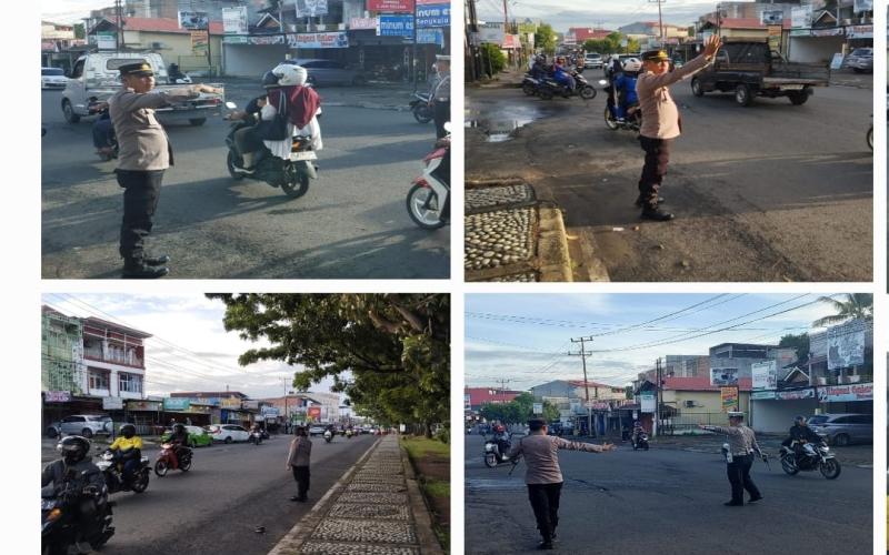 Polsek Gading Cempaka Laksanakan Pengaturan Lalu Lintas Pagi untuk Ciptakan Keamanan dan Kenyamanan