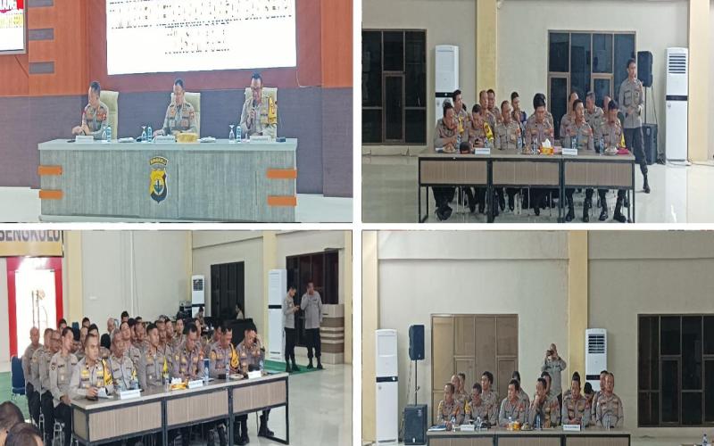 Polresta Bengkulu Gelar MONEV Ketahanan Pangan dan Senpi ITWASUM Polri