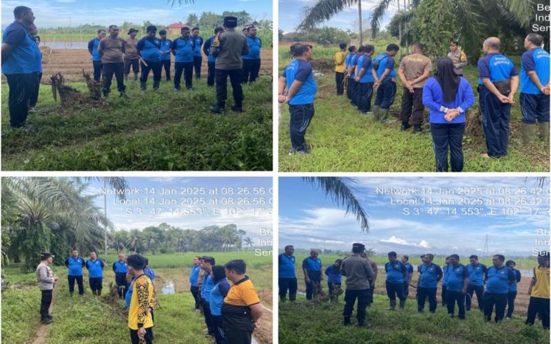 Polsek Teluk Segara Gelar Apel Pagi Persiapan Lauching Penanaman Tumpang Sari