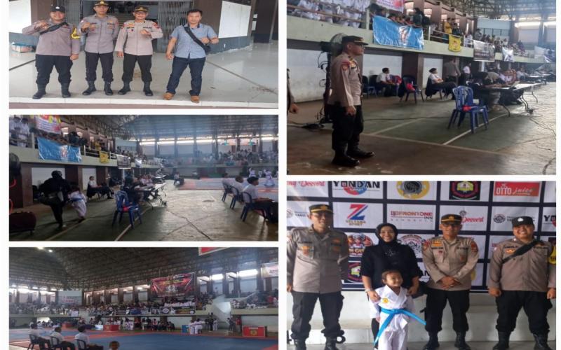 Polsek Ratu Agung Amankan Kejurda Karate Tako Open Championship 2025 di GOR Semarak Bengkulu