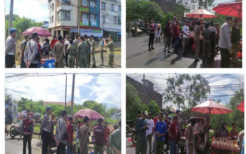 Sat Samapta Polresta Bengkulu Gelar Patroli dan Penertiban Pedagang di Pasar Minggu