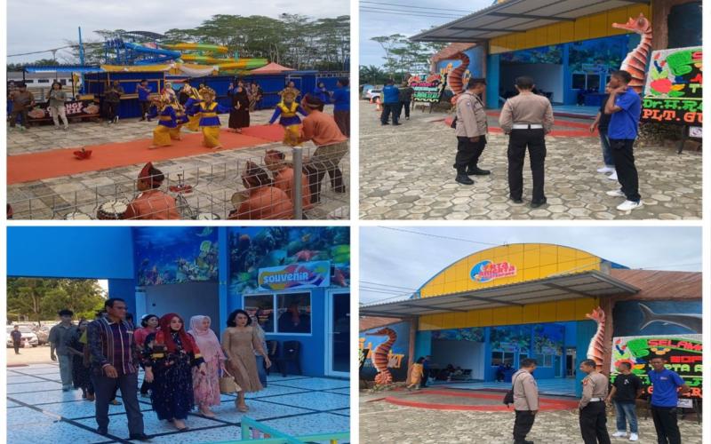 Polsek Muara Bangkahulu Amankan Soft Opening Tirta Amerta Water Park Bengkulu