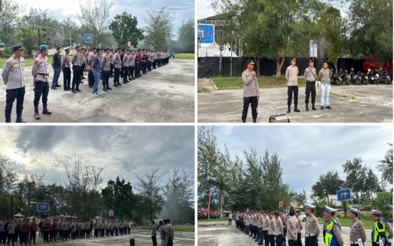 Polresta Bengkulu Gelar Apel Persiapan Pengamanan Konser Mendadak Festival