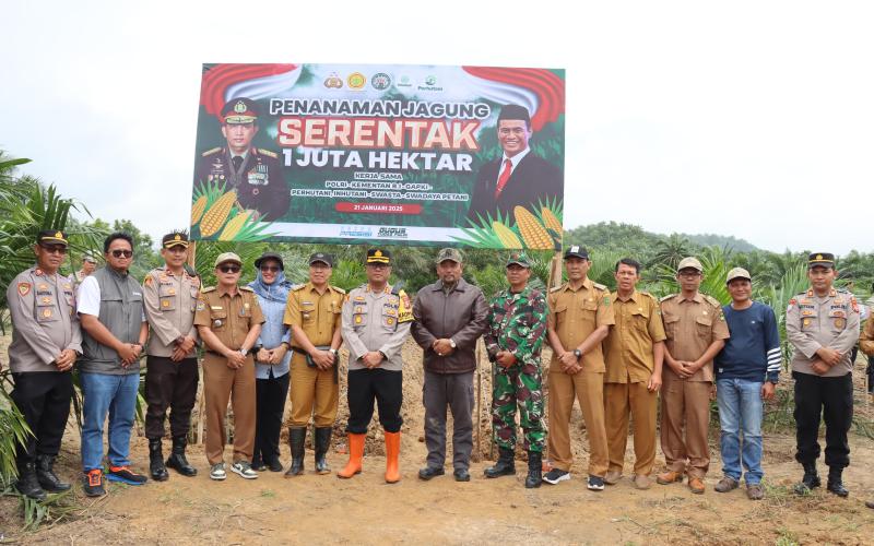 Polres Bengkulu Selatan Laksanakan Penanaman Jagung Serentak 1 Juta Hektar, Dukung Ketahanan Pangan Nasional